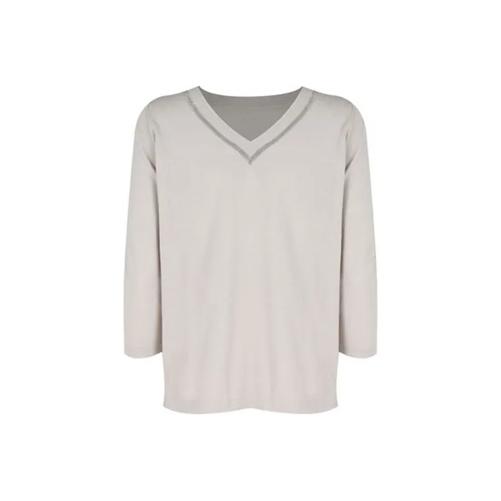 Fabiana Filippi V Neck Embellished Knitted Jumper-0