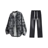 Black Plaid+Black