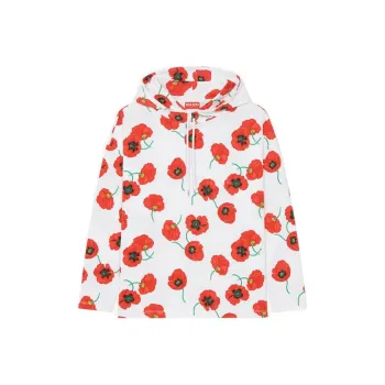 KENZO Poppy Flower Series Sweatshirts Women's White