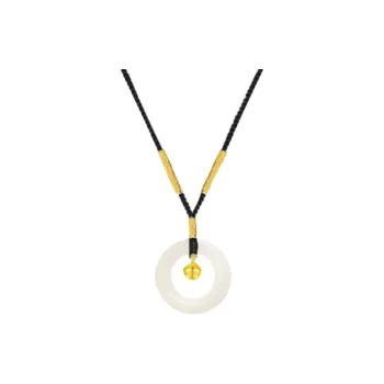 Blooming Petals White Jade Bodhi Necklaces Unisex