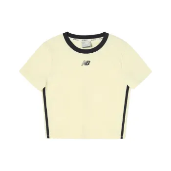 New Balance SLIM FIT T Shirt Women's Light Yellow