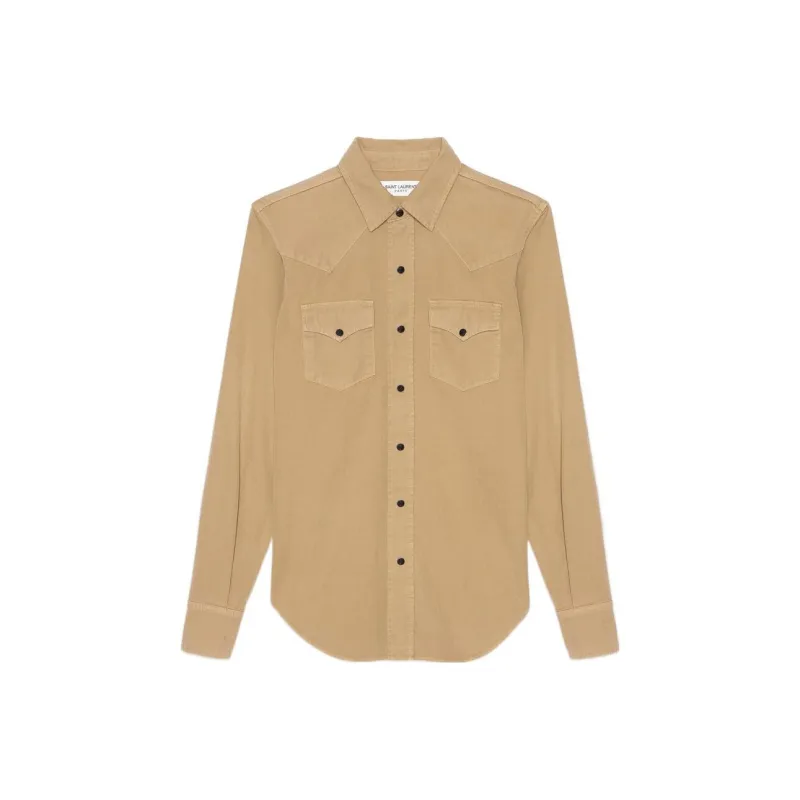 SAINT LAURENT Shirts Women's Khaki-0