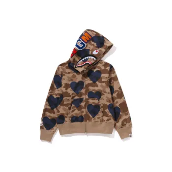 A BATHING APE A BATHING APE Women's I Love Bape Half Zip Sweatshirt Gray
