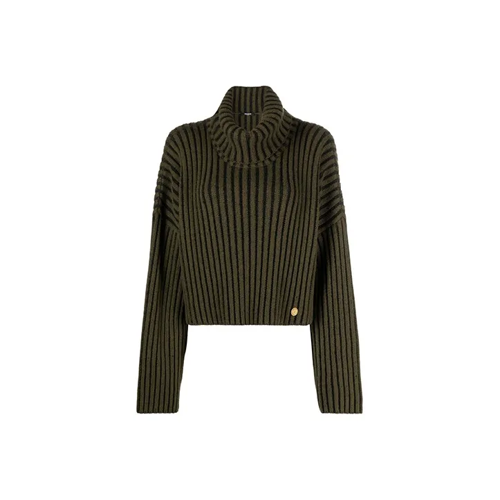 BALMAIN FW21 Loose Fit Sweater Women's Green-0