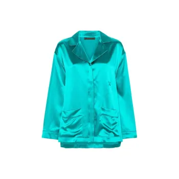 MaxMara Logo Embroidered Pyjama Shirt