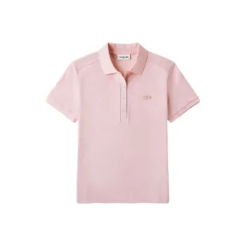 LACOSTE Logo appliqué Cotton Polo Shirt