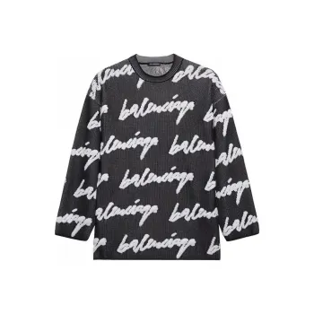 Balenciaga Knitwear Loose Fit Style Women's Black