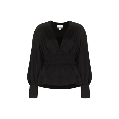 GANNI Shirts Women's Black