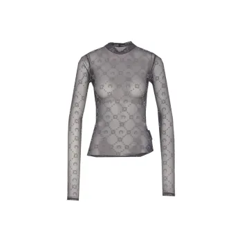 Marine Serre Second Skin Semi Sheer Top