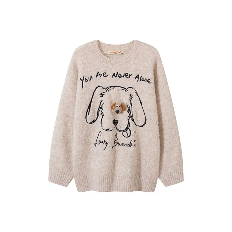 RED DRAGONFLY Sweater Unisex Apricot-0