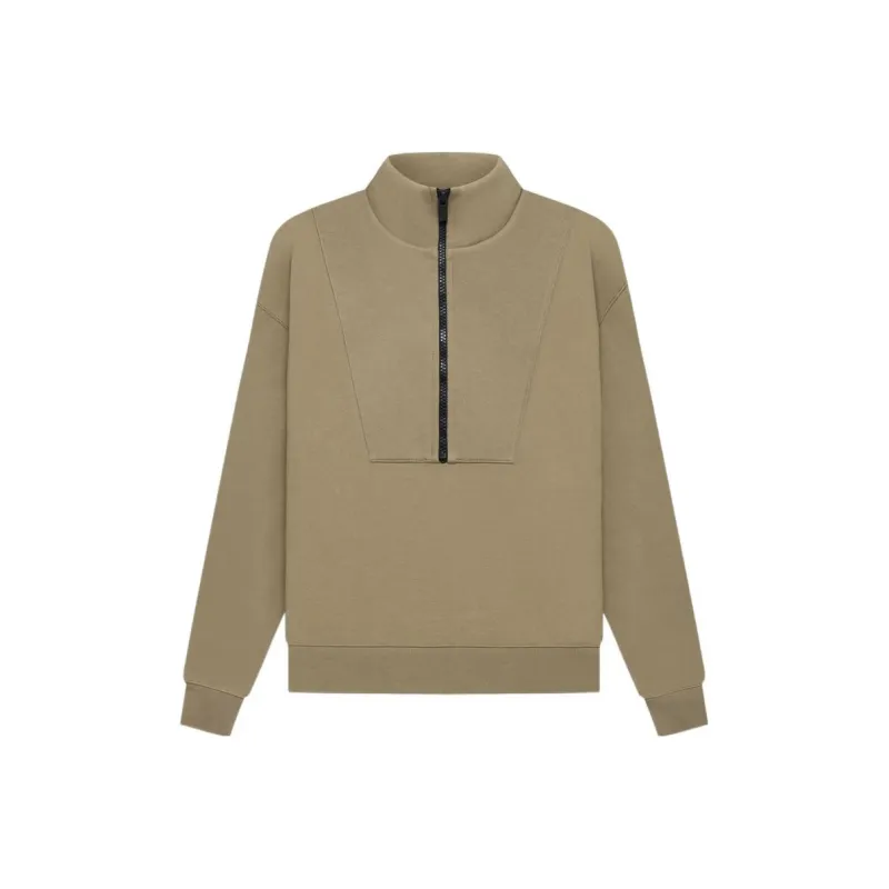 Fear Of God Essentials Women's 1/2 Zip Pullover Oak-0