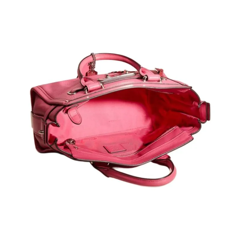COACH Swagger Pebbled Leather Tote Bag, Shopping Bag, Shoulder Bag, Handbag Large Size Women's Pink-2