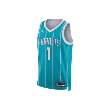 NBA x Jordan Charlotte Hornets Brand Icon LaMelo Ball Basketball Jerseys Unisex Cyan