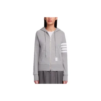 THOM BROWNE 4 Bar Zip Up Hoodie