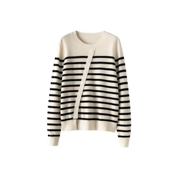 H YXIANG Sweater Women's White+Black