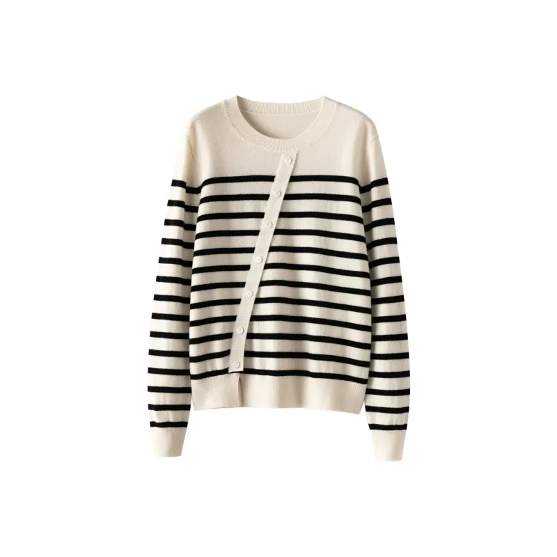 H YXIANG Sweater Women's White+Black-0