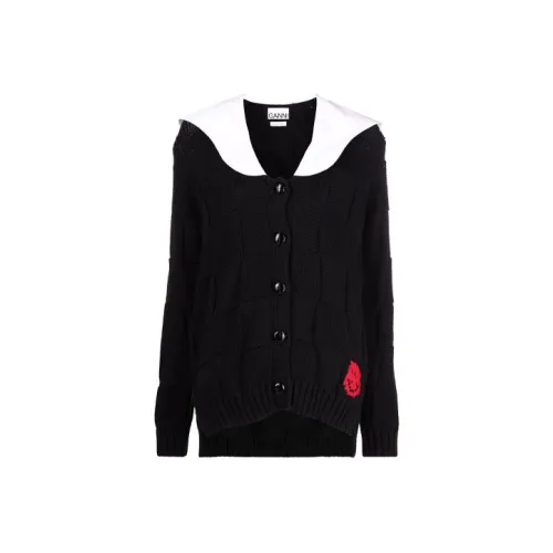 GANNI Cotton Rope Knit 'Black'