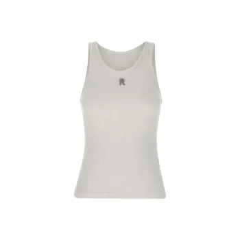Paco Rabanne Logo Plaque Sleeveless Tank Top