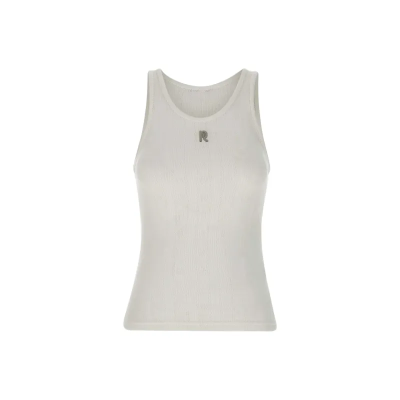 Paco Rabanne Logo Plaque Sleeveless Tank Top-0