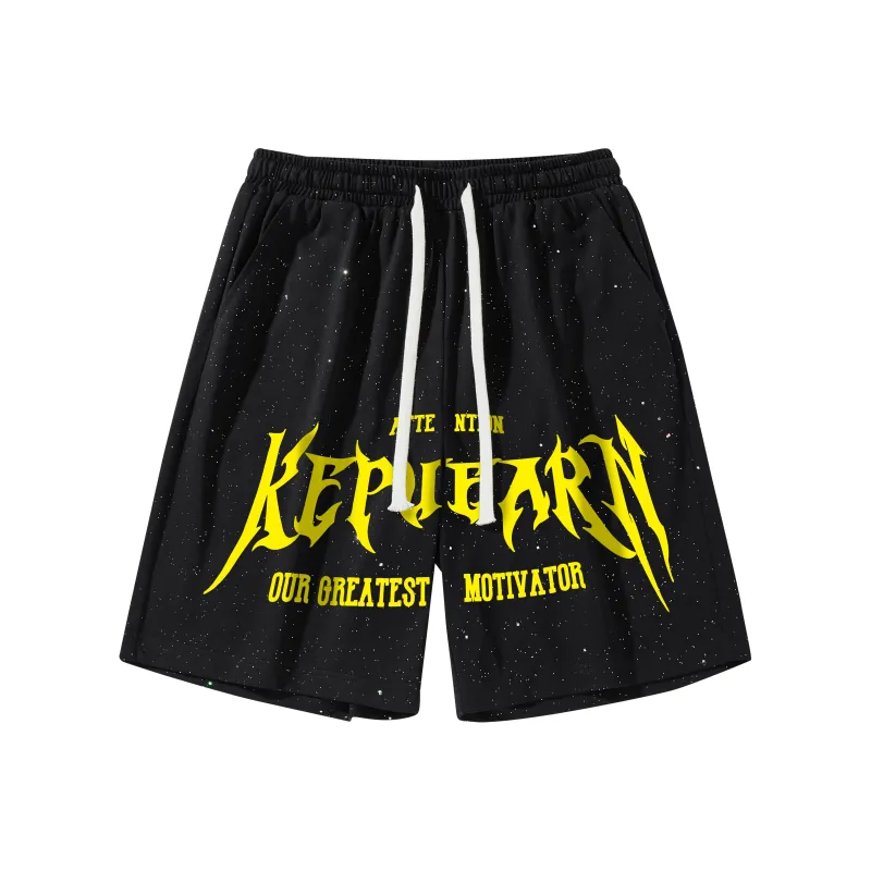 Kepu Casual Shorts Unisex Black-11