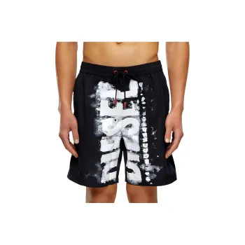 DIESEL Bmbx Powel 47.5 Board Shorts With Blotchy Logo