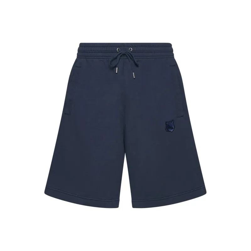 Maison Kitsune Fox Head Patch Drawstring Shorts-0