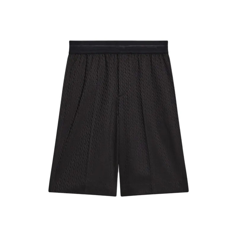 Helmut Lang Elastic Waist Knee Length Shorts-0