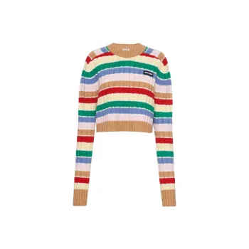 MIU MIU Sweater Women's Camel Brown