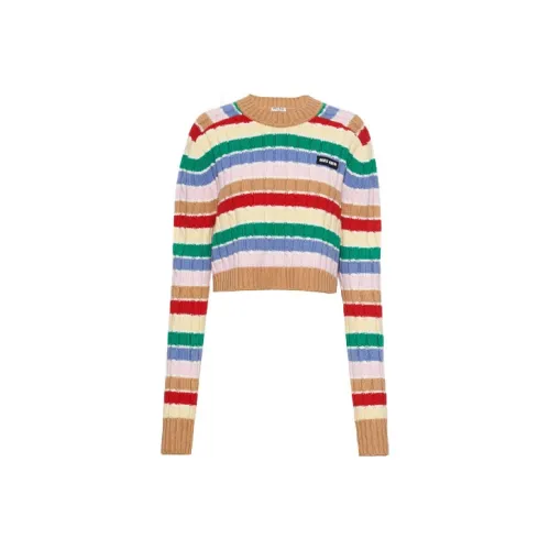 MIU MIU Sweater Women's Camel Brown