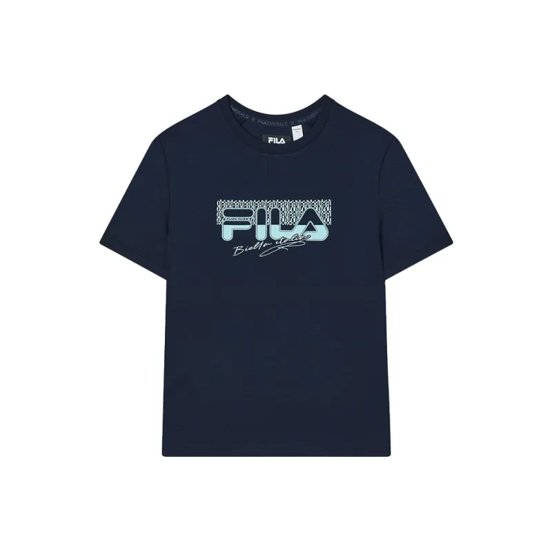 FILA T Shirts Women's Dense Ink Blue-0
