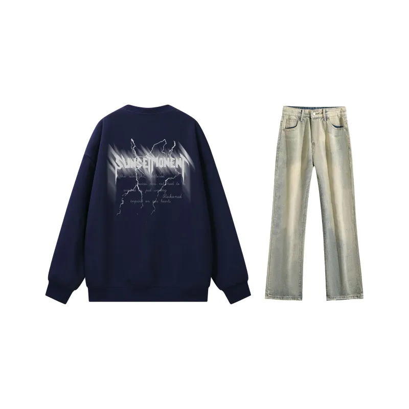 SUNSETMONENT Sweatshirt Set Unisex-32