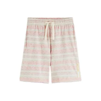 Scotch&Soda Casual Shorts Men's Beige Coffee Stripes