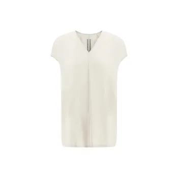 RICK OWENS Short Sleeved V Neck Top