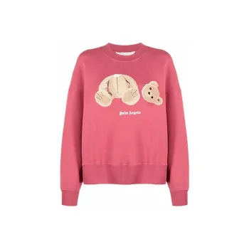 PALM ANGELS Women's Teddy Bear Sweatshirt Punch Pink/Multi