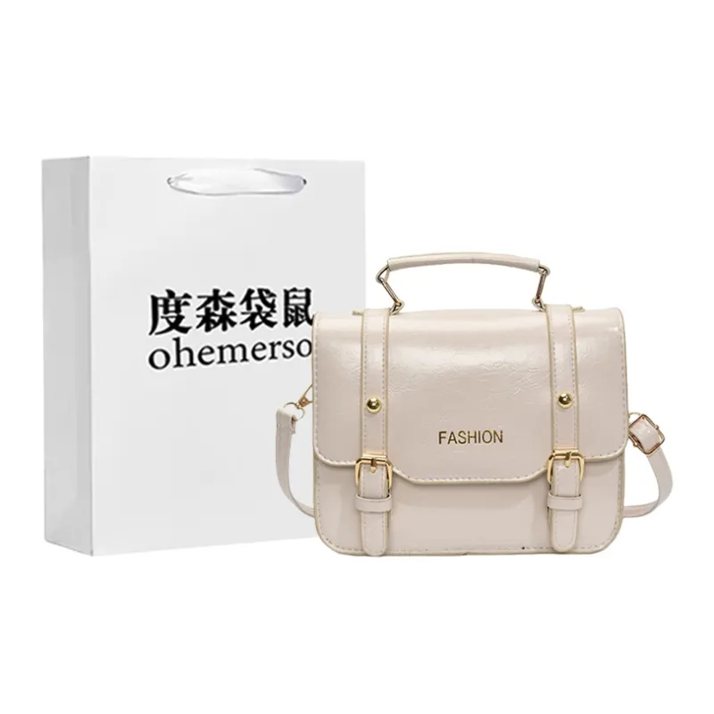 Dusen Kangaroo PU One Shoulder Handbag Women's Multicolor-6