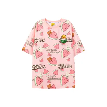 B.Duck T Shirt Women's Pink All Over Print