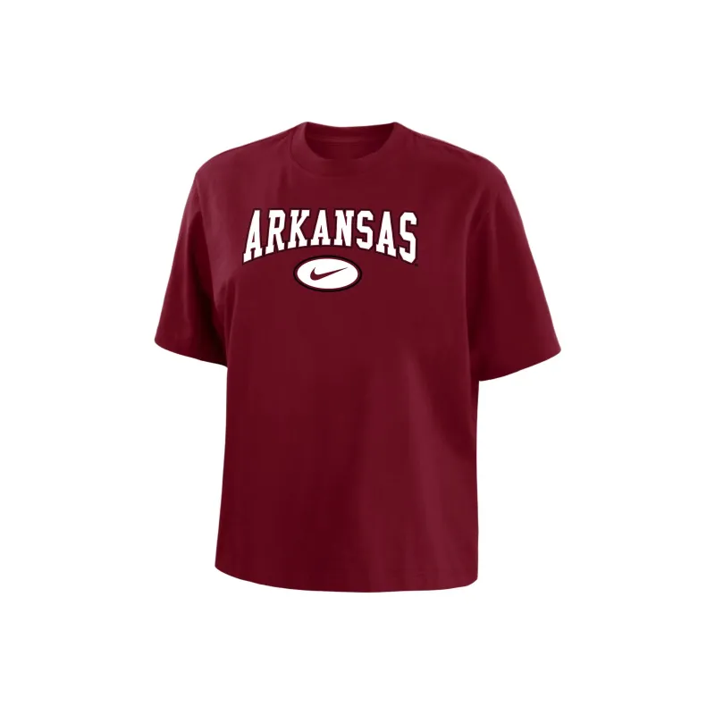 Nike Arkansas Women's Nike College Boxy T Shirt-0