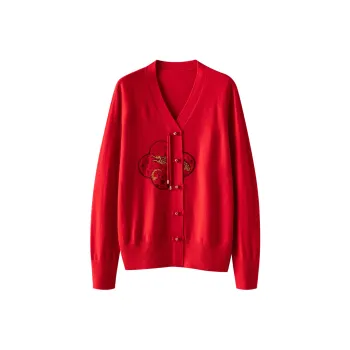 H YXIANG Sweaters Women's Red