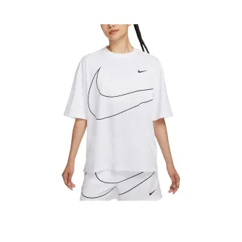 Nike Sportswear Swoosh Women's Oversized Crewneck T-Shirt White