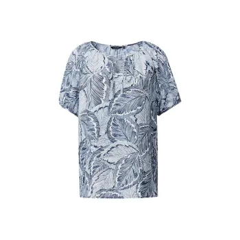 Yan Domain T-Shirt Women's Blue Flower