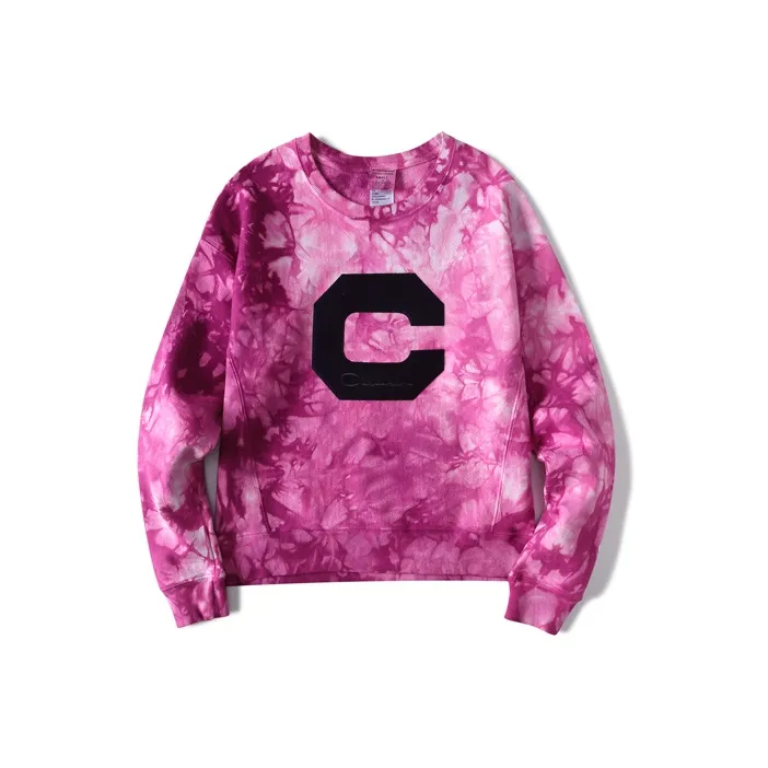Champion Crew Neck Regular Sweatshirt US Version Women's Purple-0