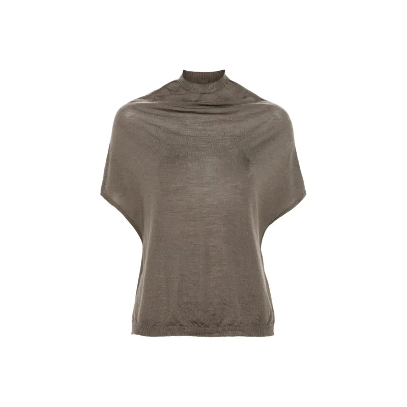 RICK OWENS Cowl neck Wool Top-0