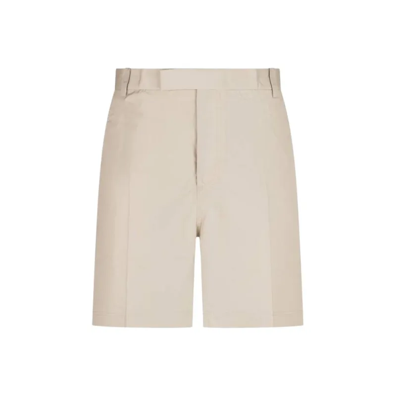 THOM BROWNE Pressed Crease Chino Shorts-0