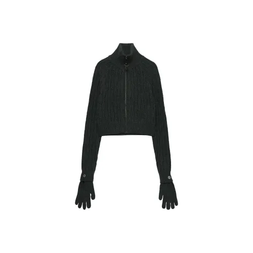 HYEIN SEO Detachable gloves Cropped Cardigan
