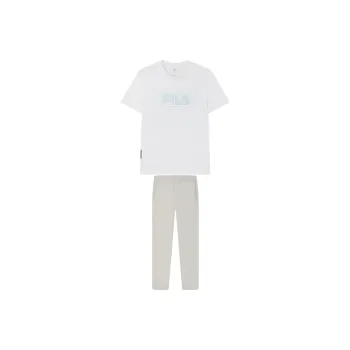 FILA Casual Sportswear Men Standard White+Light Khaki
