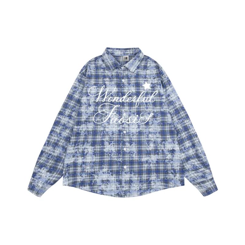 FOASIS Shirts Unisex Blue Plaid-0