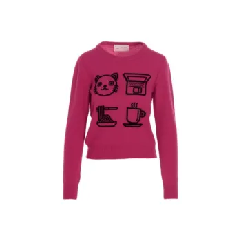 ALBERTA FERRETTI Graphic Intarsia Crewneck Sweater