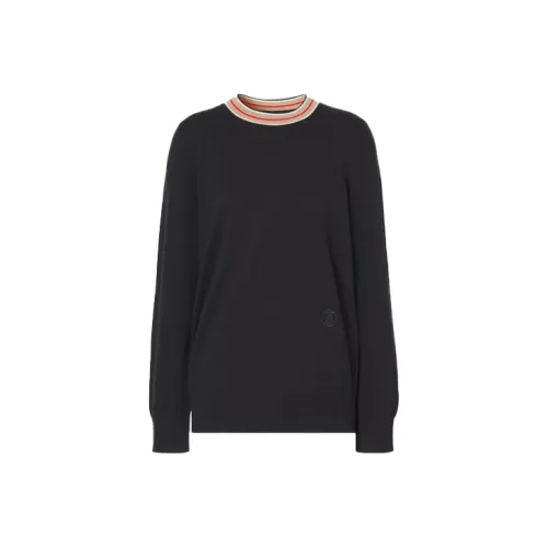 Burberry Contrast Collar Sweater 'Black'