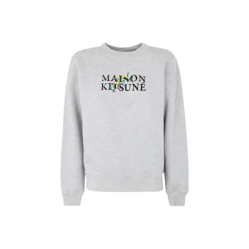 Maison Kitsune Logo Printed Crewneck Sweatshirt