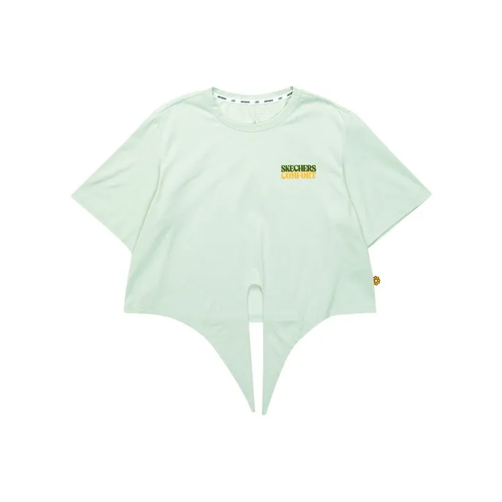 Skechers Drop Shoulder Sleeve T Shirt Women's Lily Green-0